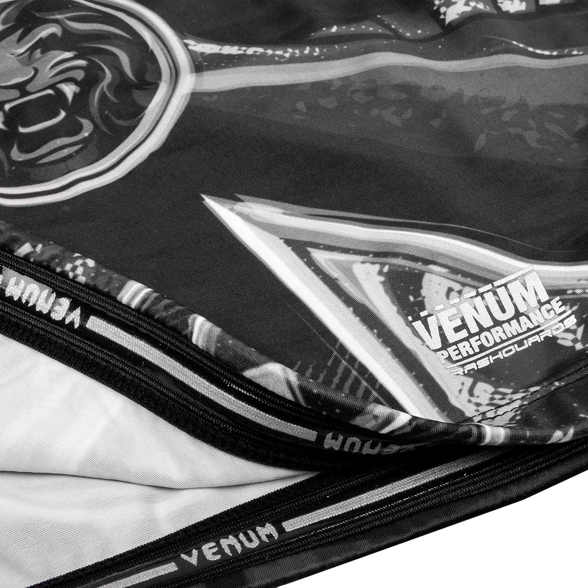 Venum Gladiator 3.0 Long Sleeve MMA Rashguard - Black/White - Image 9