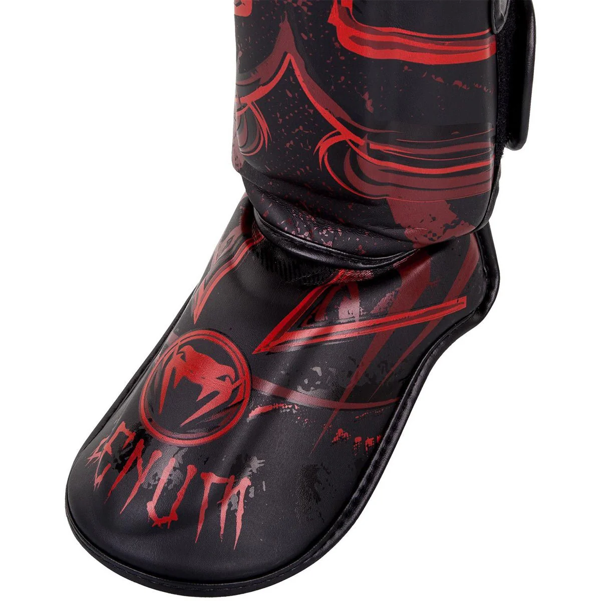 Venum Gladiator 3.0 Protective Shin Guards - Black/Red - Image 3