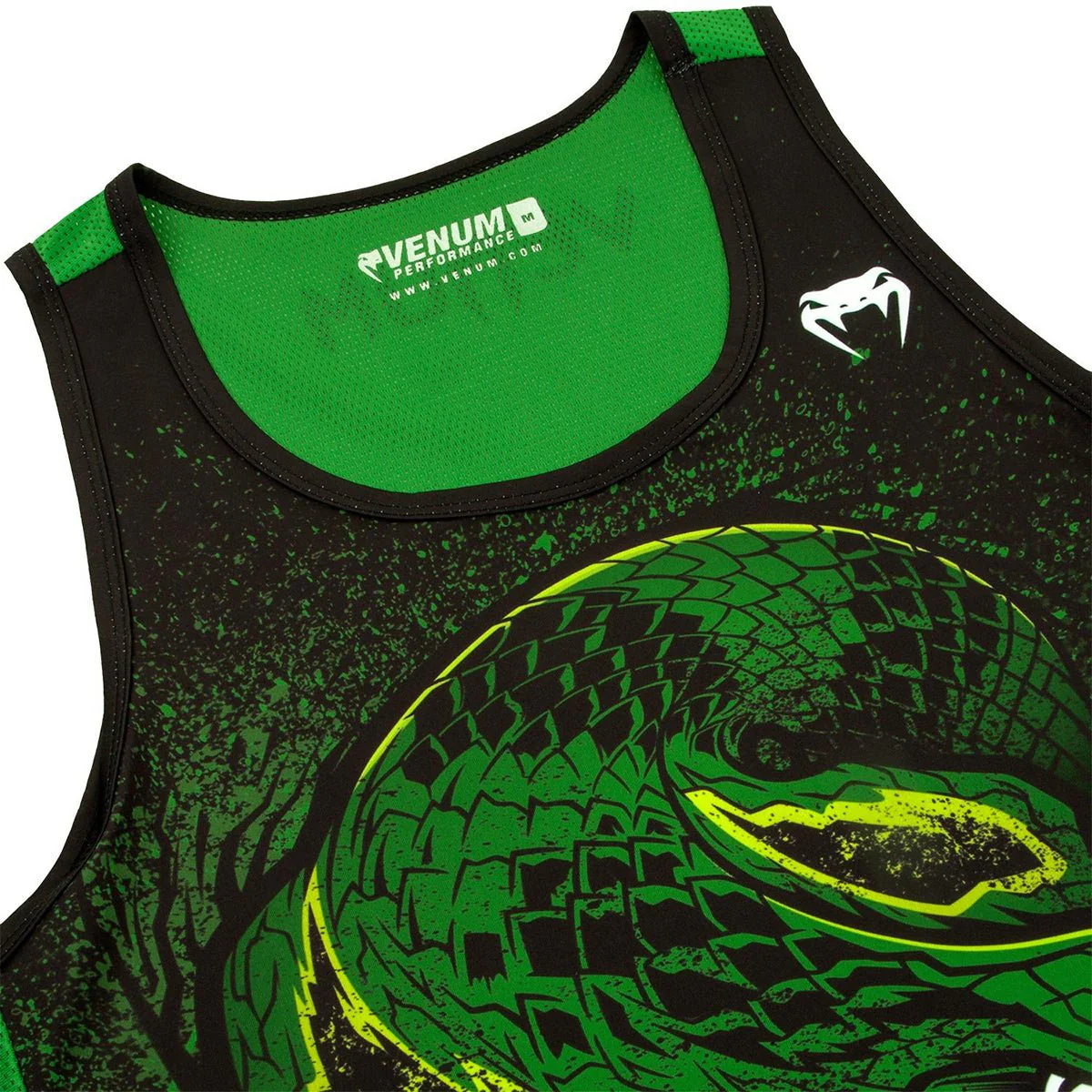 Venum Green Viper Dry Tech MMA Tank Top - Black/Green - Image 4