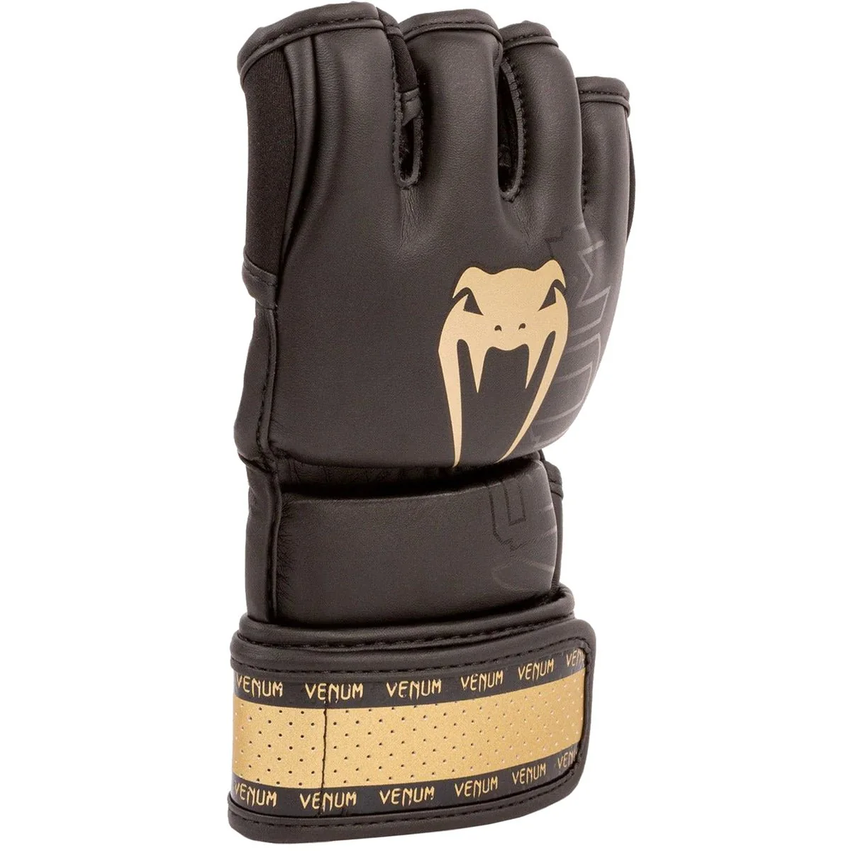 Venum Impact 2.0 Hook and Loop MMA Gloves - Black/Gold - Image 3