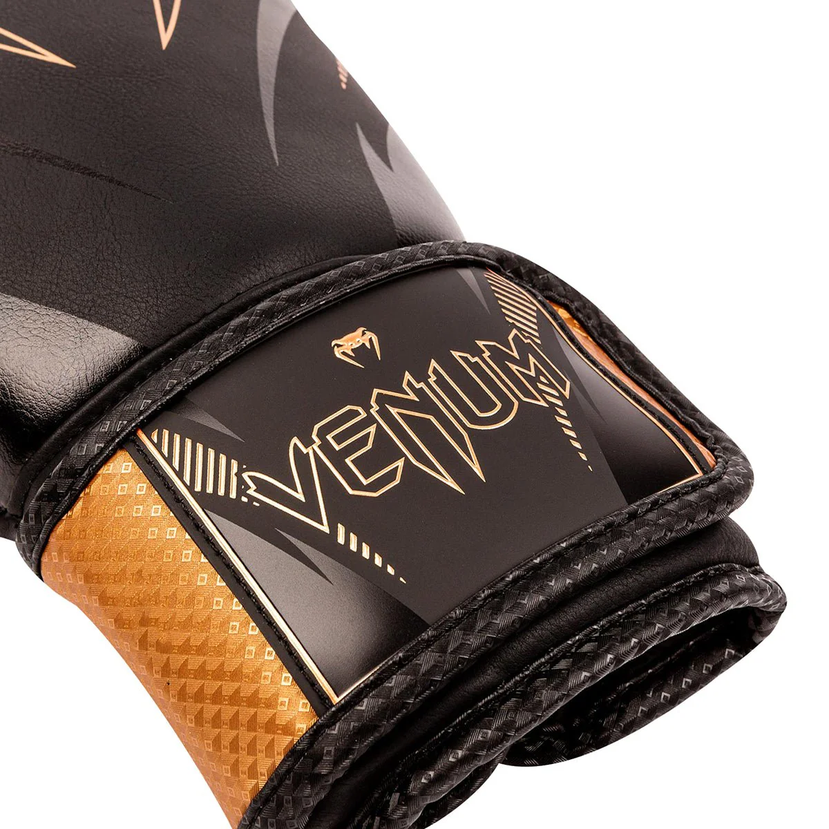 Venum Impact Hook and Loop Boxing Gloves - Black/Bronze - Image 4