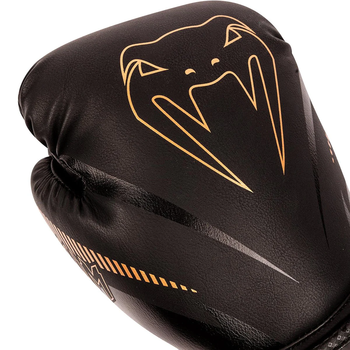 Venum Impact Hook and Loop Boxing Gloves - Black/Bronze - Image 5