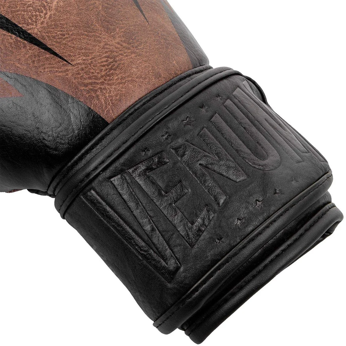 Venum Impact Hook and Loop Boxing Gloves - Black/Brown - Image 3