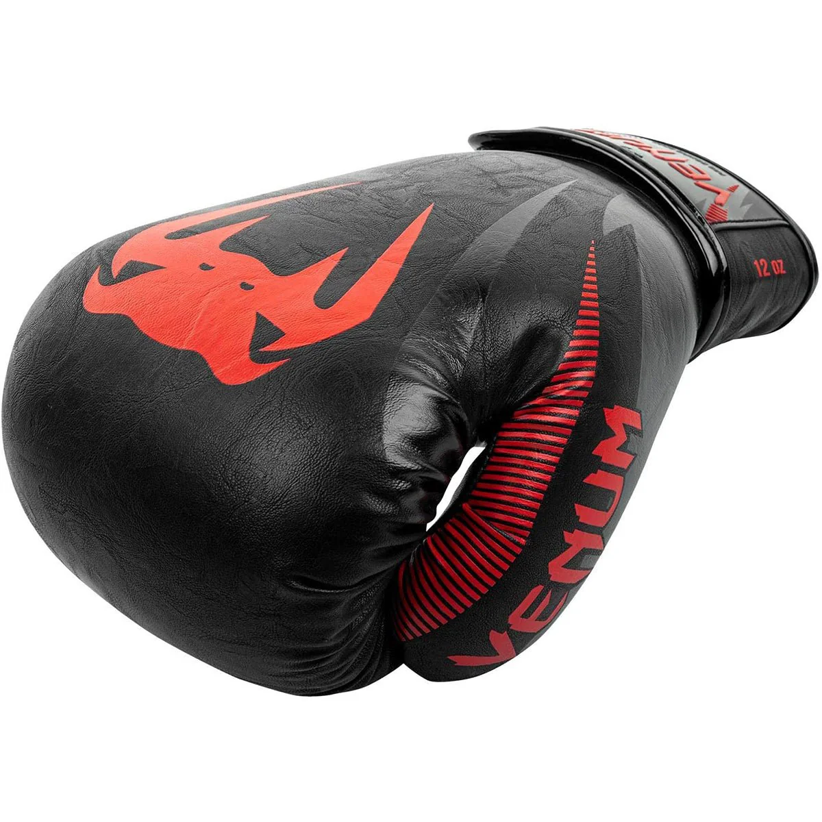 Venum Impact Hook and Loop Boxing Gloves - Black/Red - Image 3