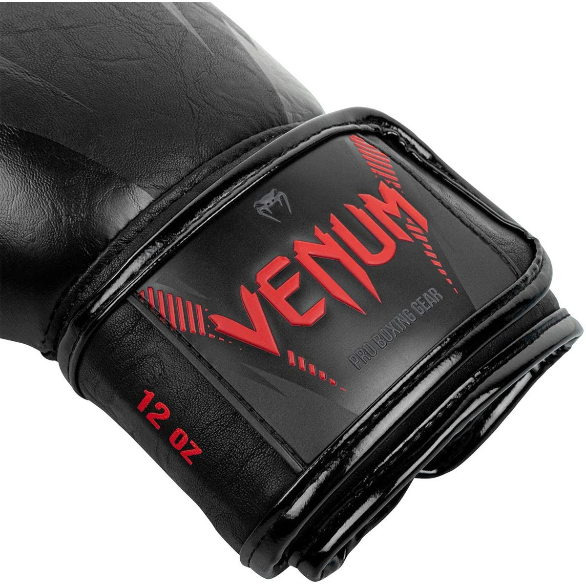 Venum Impact Hook and Loop Boxing Gloves - Black/Red - Image 5