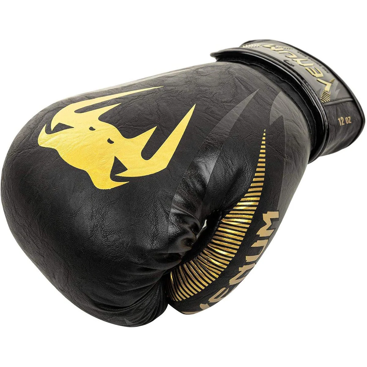 Venum Impact Hook and Loop Boxing Gloves - Gold/Black - Image 3