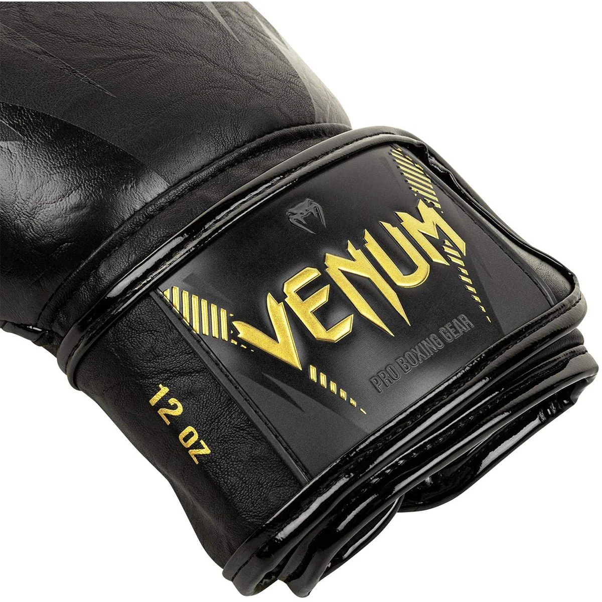 Venum Impact Hook and Loop Boxing Gloves - Gold/Black - Image 4