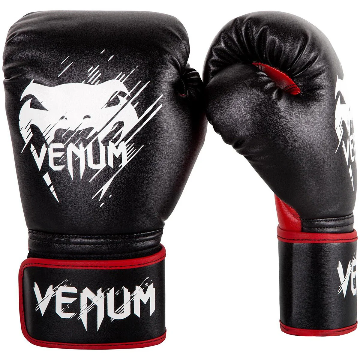Venum Kids Contender Training Boxing Gloves - Black/Red - Image 2