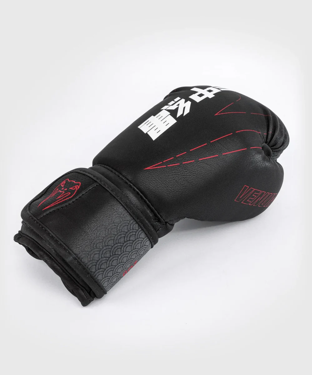 Venum Kid's Okinawa 3.0 Hook and Loop Boxing Gloves - Black/Red - Image 3