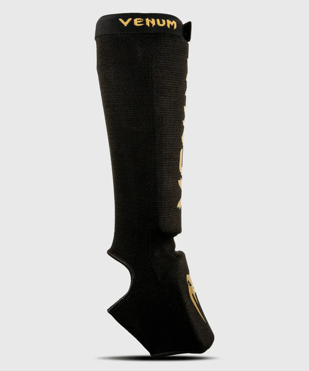 Venum Kontact Protective MMA Shin Instep Guards - Black/Gold - Image 3