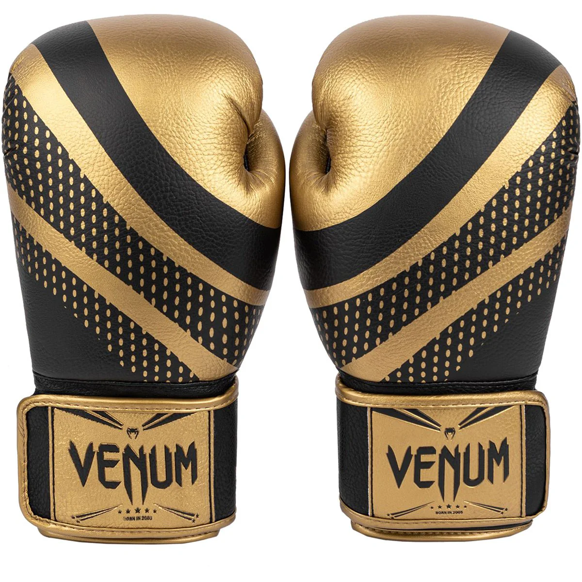 Venum Lightning Hook and Loop Boxing Gloves - Gold/Black - Image 3