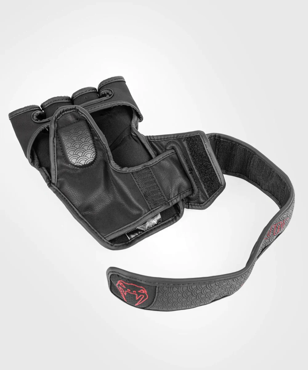 Venum Okinawa 3.0 Hook and Loop MMA Gloves - Black/Red - Image 5