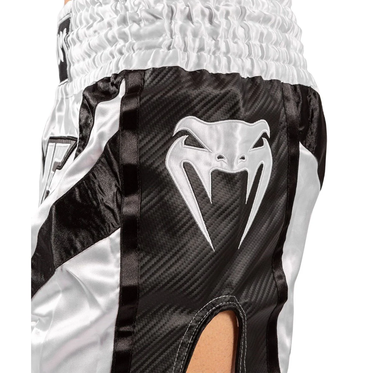 Venum One FC 3.0 Muay Thai Shorts - White/Black - Image 5