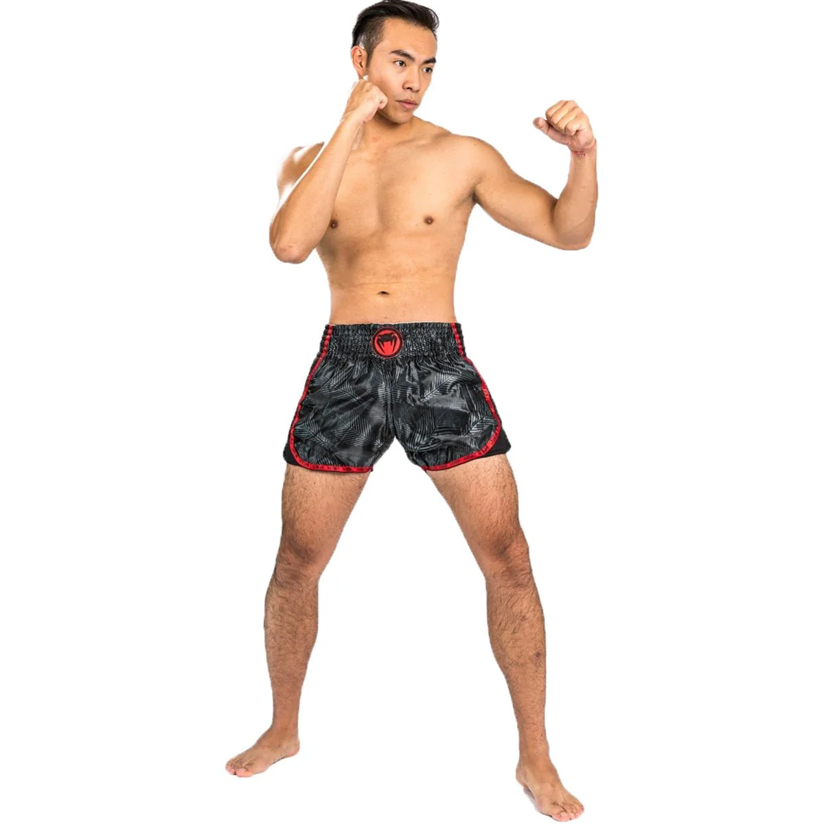 Venum Phantom Muay Thai Shorts - Black/Red - Image 4