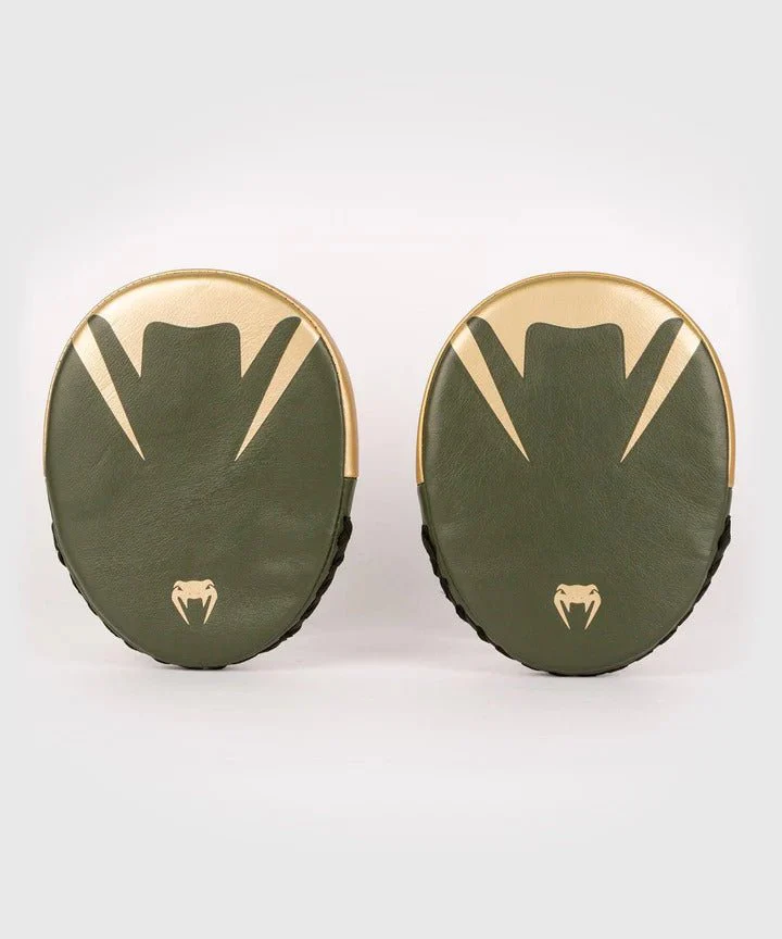 Venum Pro Boxing Flat Punch Mitts - Khaki/Gold