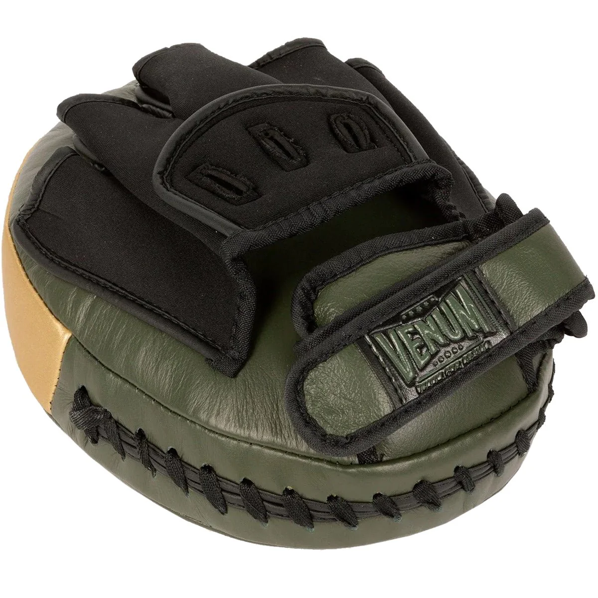 Venum Pro Boxing Large Punch Mitts - Khaki/Gold - Image 4