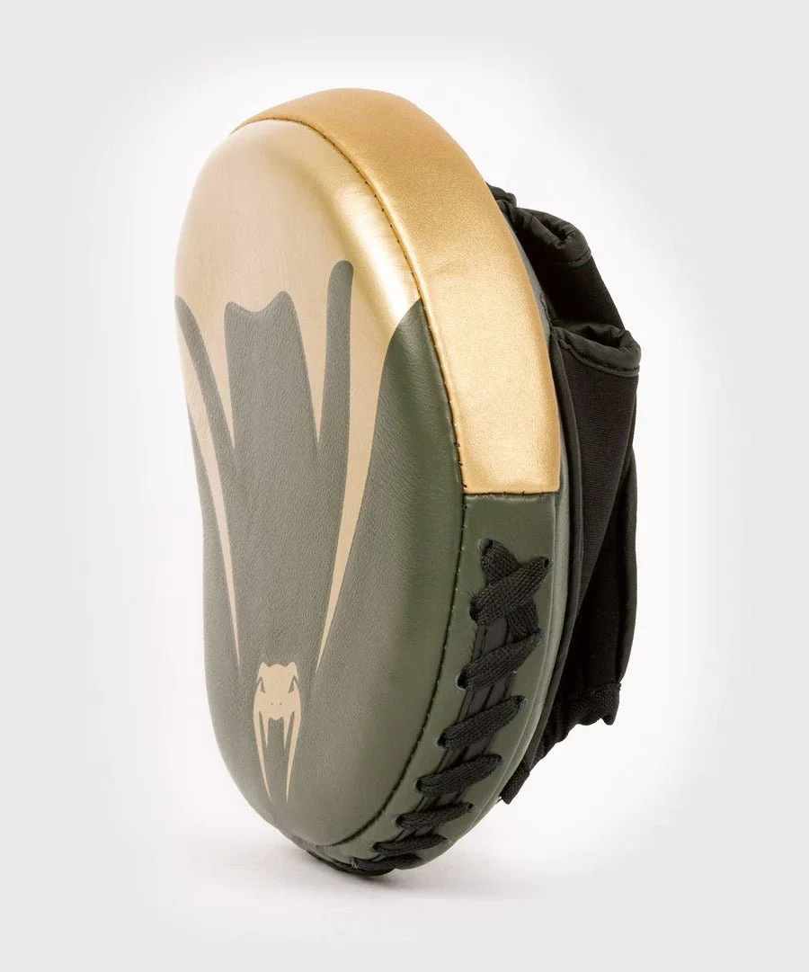 Venum Pro Boxing Mini Curved Punch Mitts - Khaki/Gold - Image 2