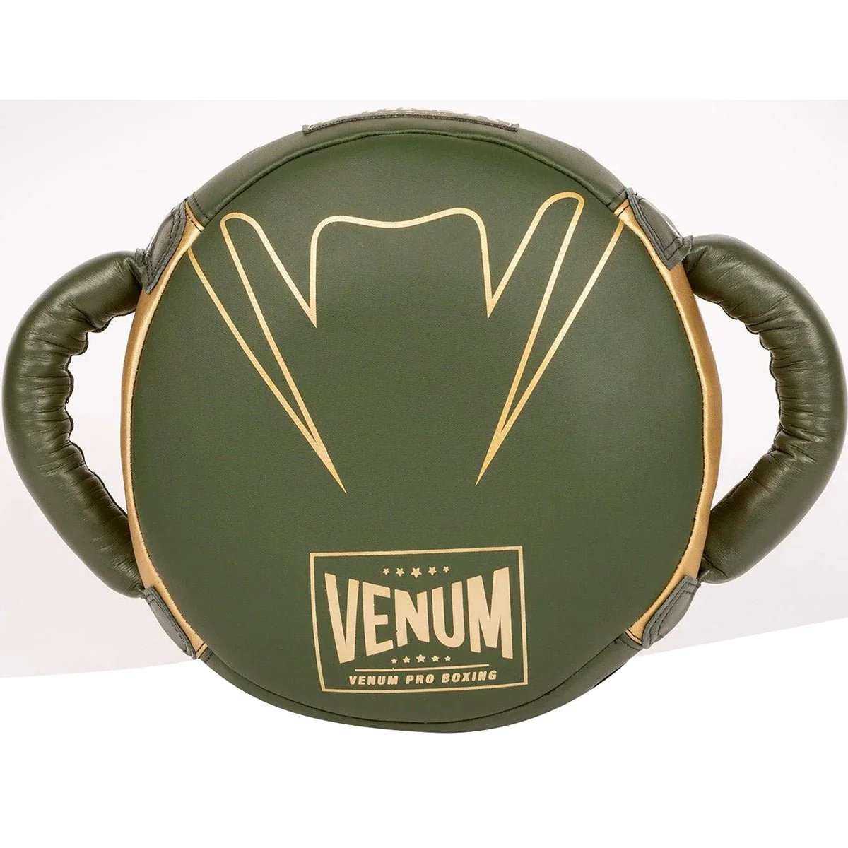 Venum Pro Boxing Mini Round Punch Shield - Khaki/Gold - Image 2