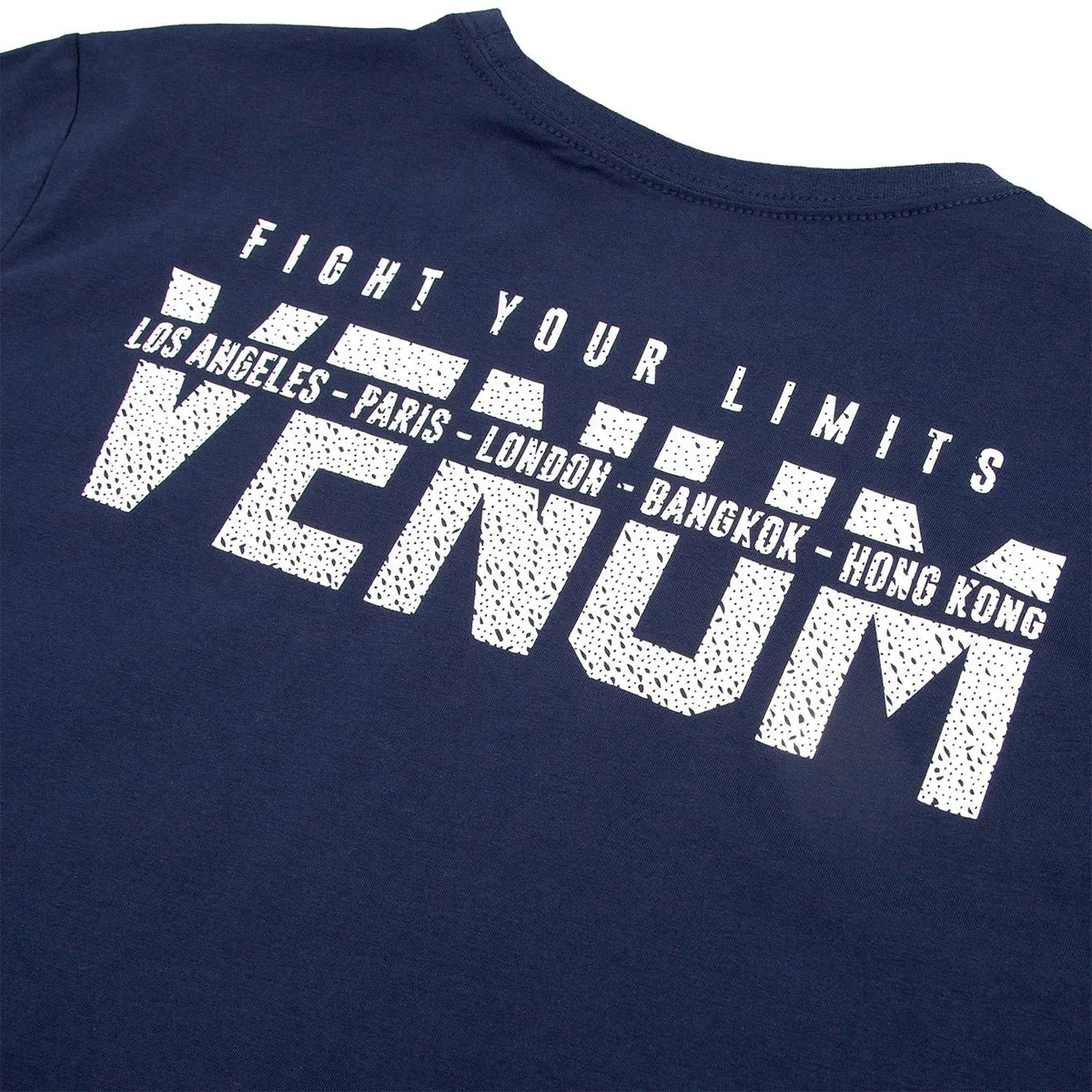 Venum Signature Short Sleeve T-Shirt - Navy Blue/White - Image 4