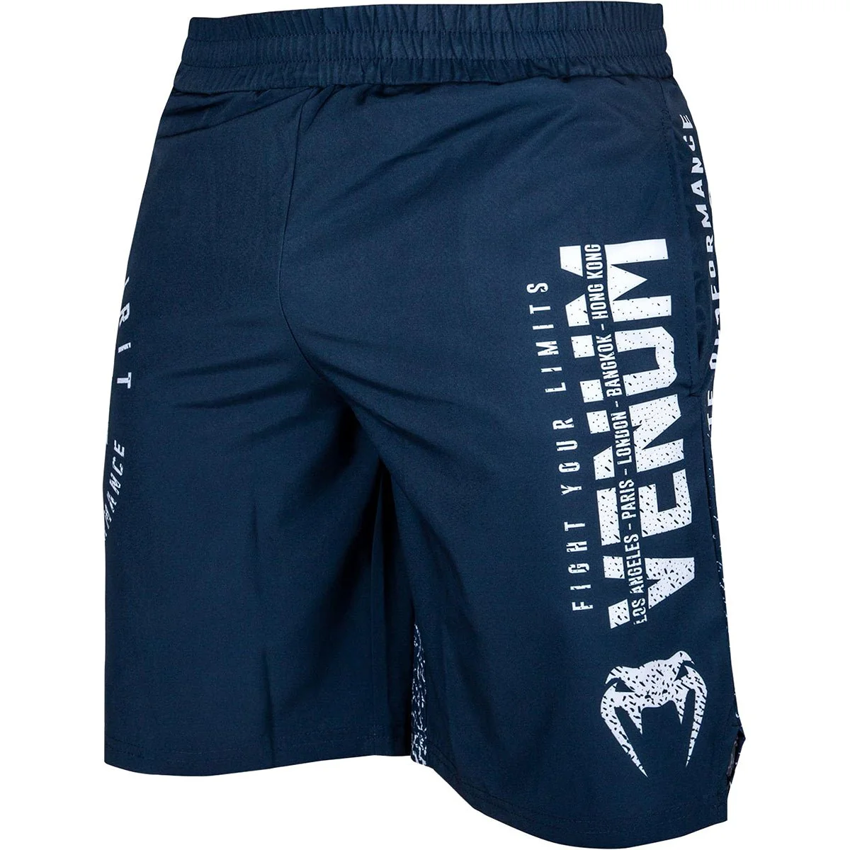 Venum Signature Training Shorts - Navy Blue/White - Image 2