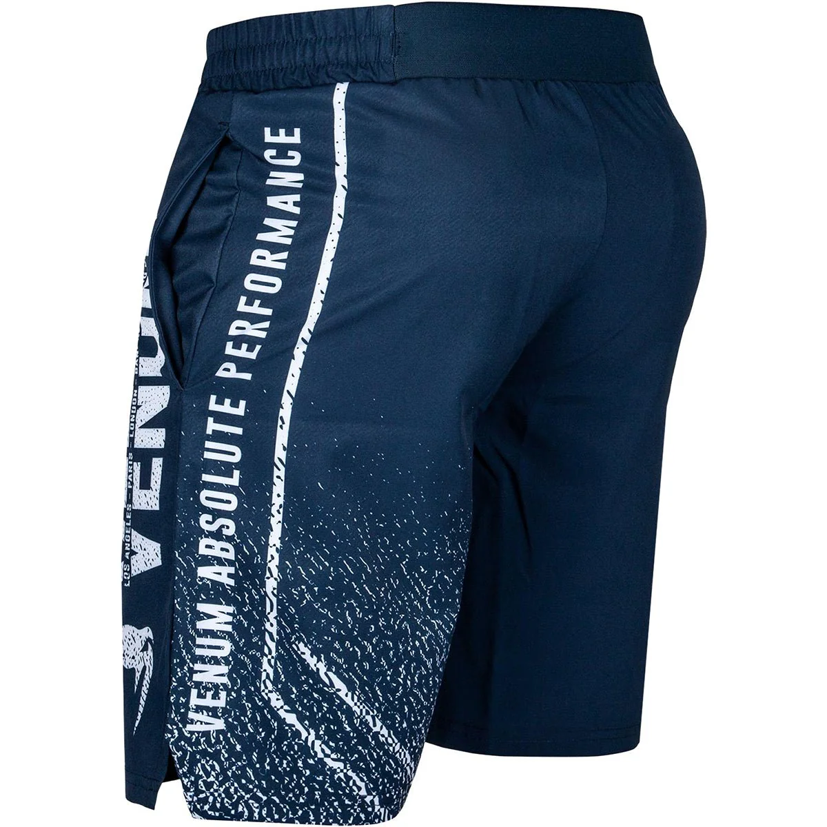 Venum Signature Training Shorts - Navy Blue/White - Image 3