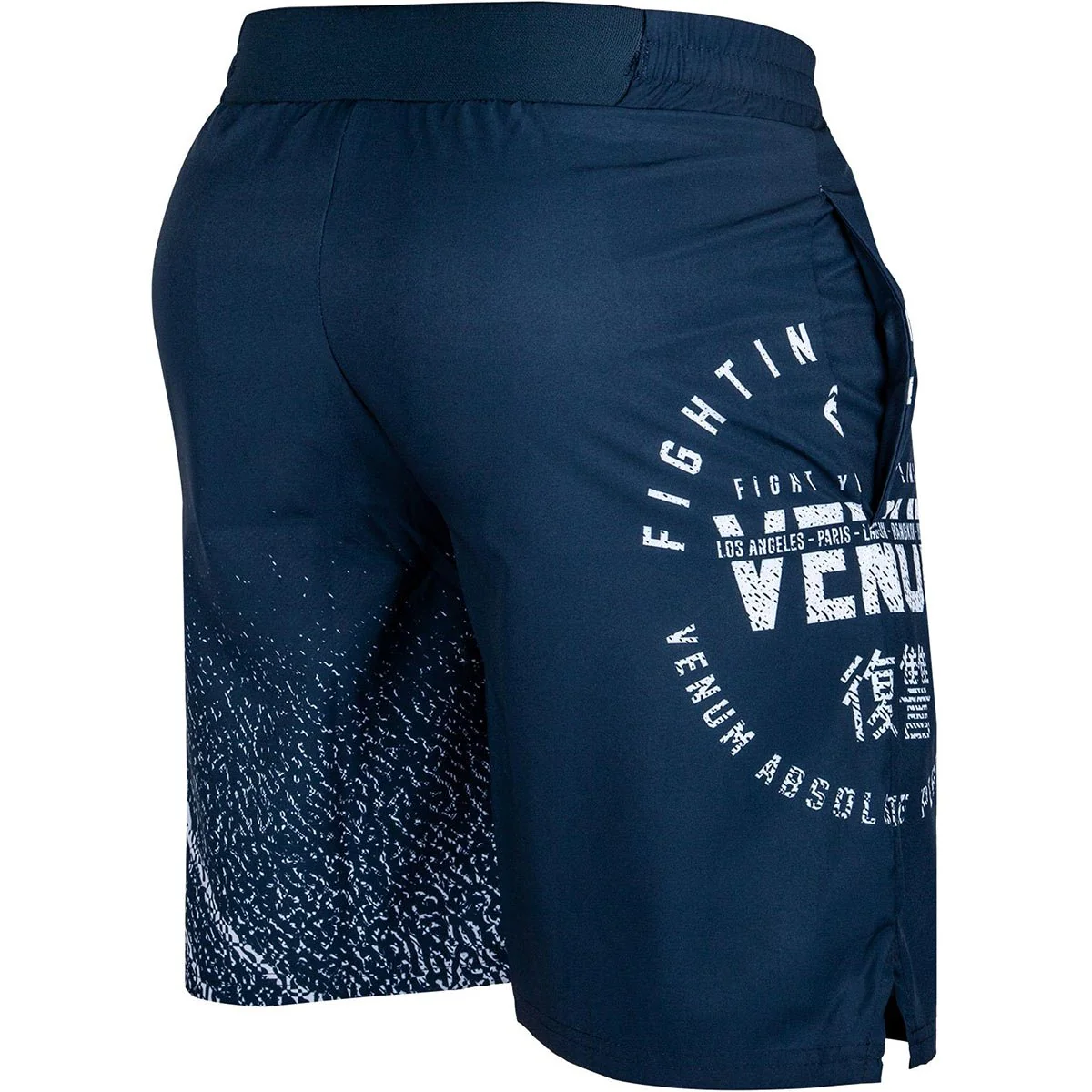 Venum Signature Training Shorts - Navy Blue/White - Image 4