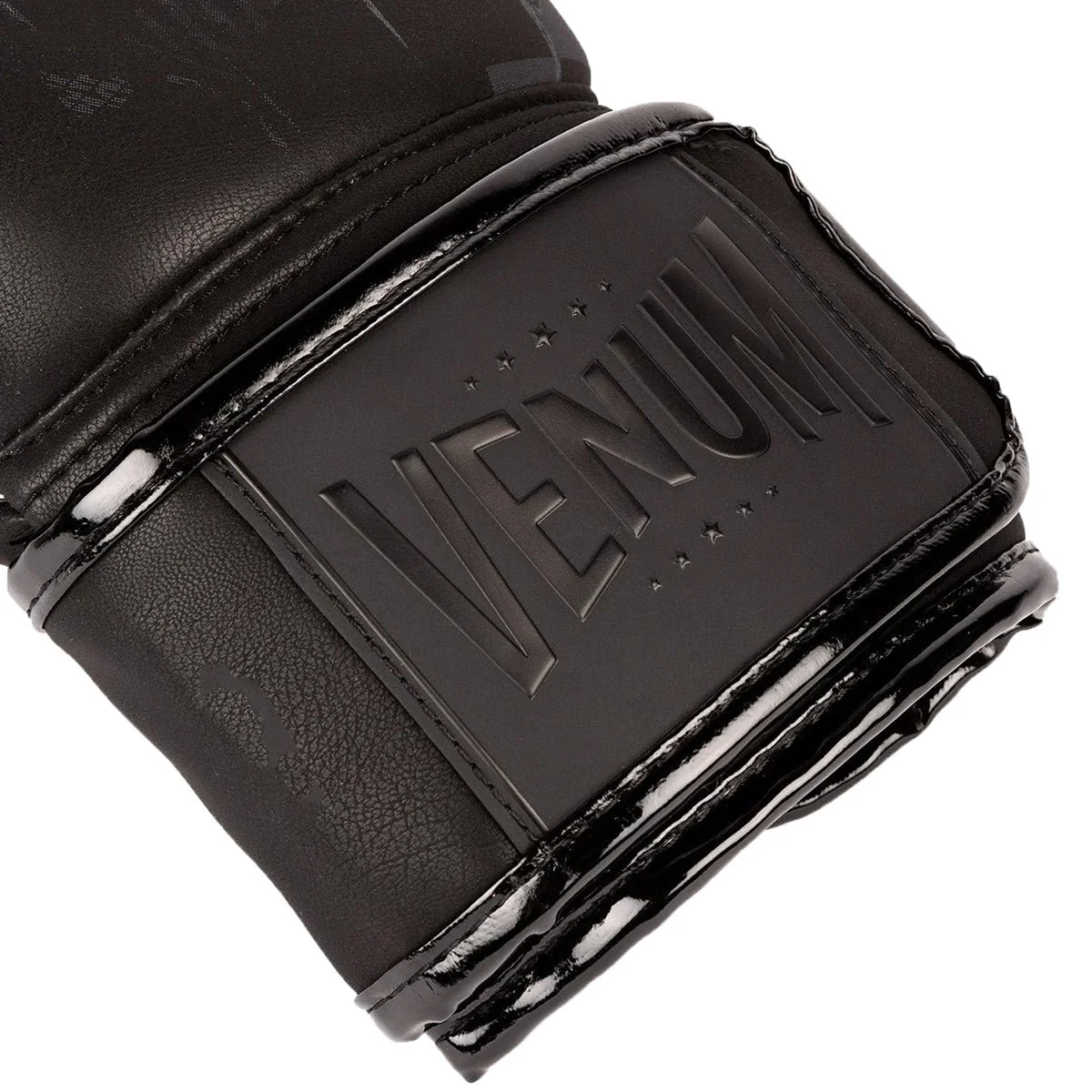 Venum Skull Hook and Loop Boxing Gloves - Black/Black - Image 6