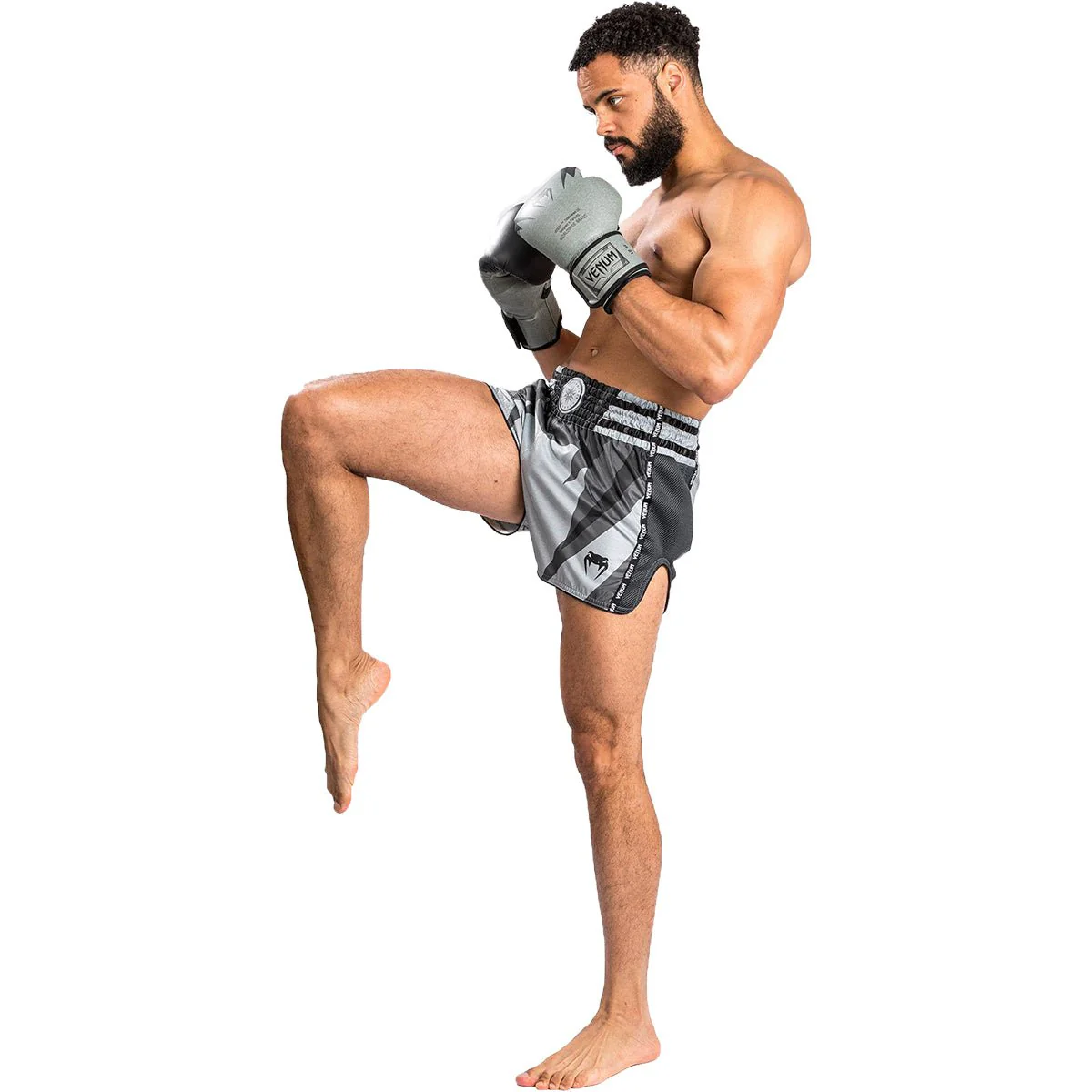 Venum Stone Muay Thai Shorts - Mineral Green - Image 5