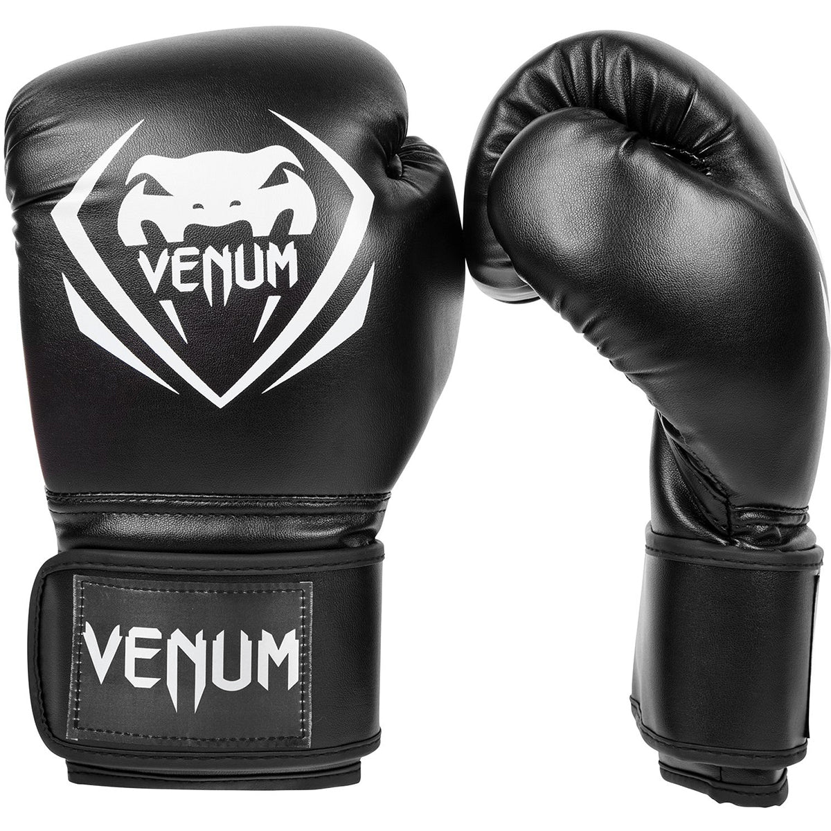 Venum Synthetic Leather Contender Boxing Gloves - Black - Image 7