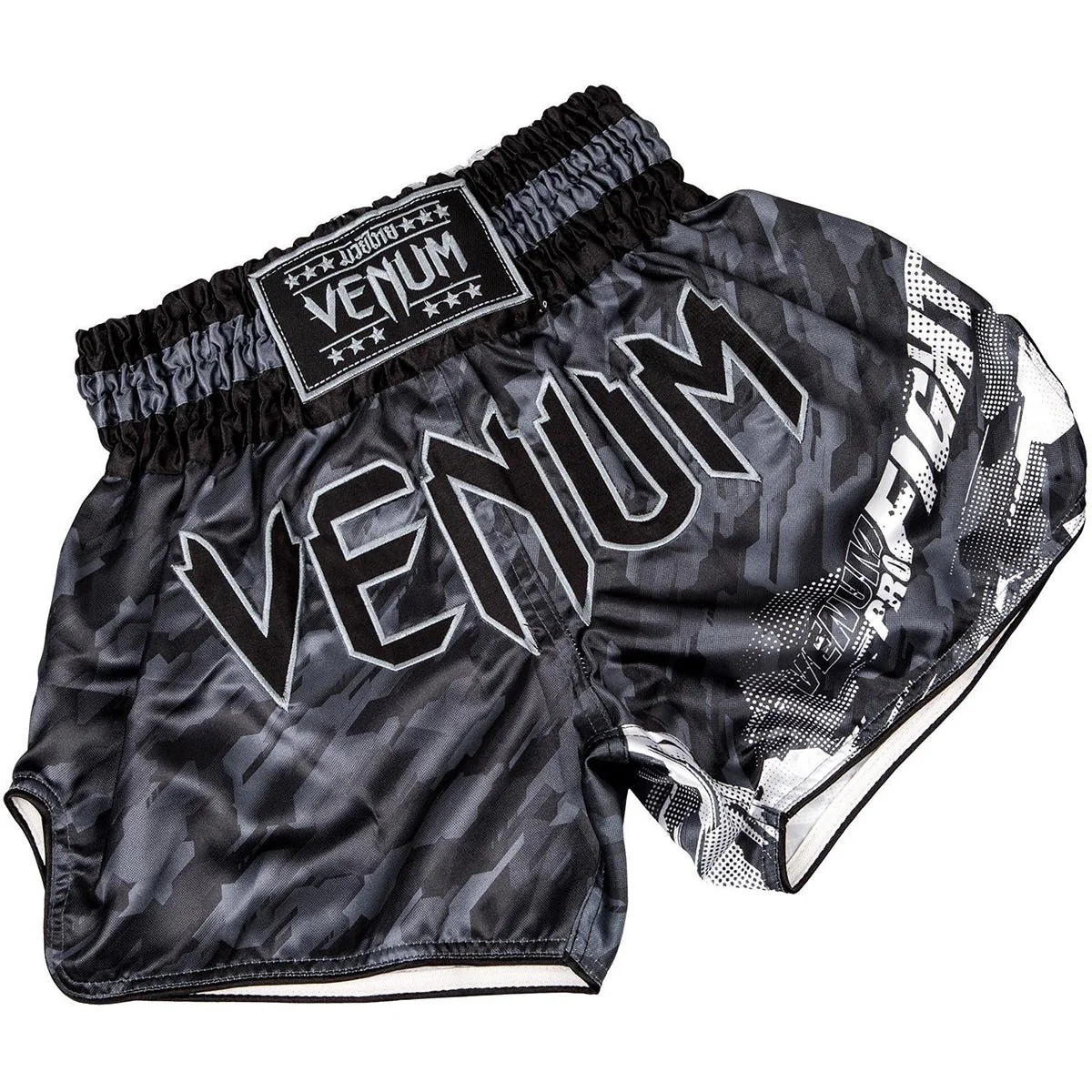 Venum Tecmo Muay Thai Shorts - Dark Gray - Image 3