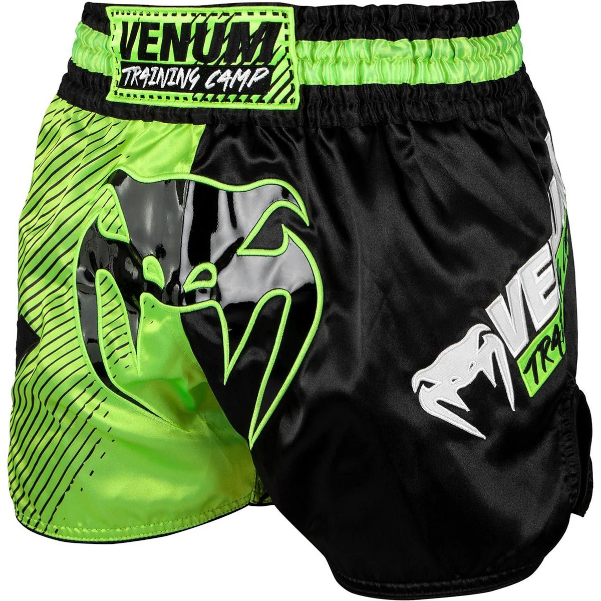 Venum Training Camp Muay Thai Shorts - Black/Neo Yellow