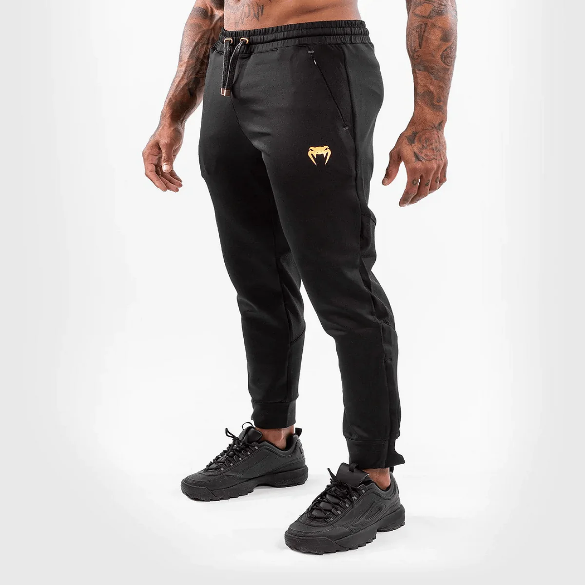 Venum UFC Authentic Fight Night Walkout Jogger Pants - Black/Gold - Image 3