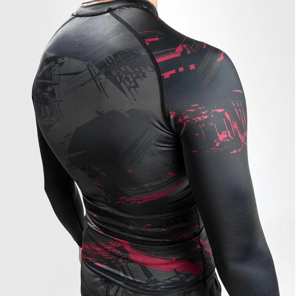 Venum UFC Authentic Fight Week 2.0 Long Sleeve Rashguard - Black/Red - Image 2