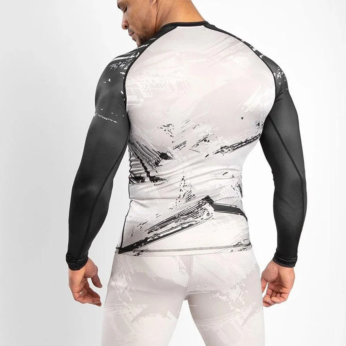 Venum UFC Authentic Fight Week 2.0 Long Sleeve Rashguard - Sand/Black - Image 2