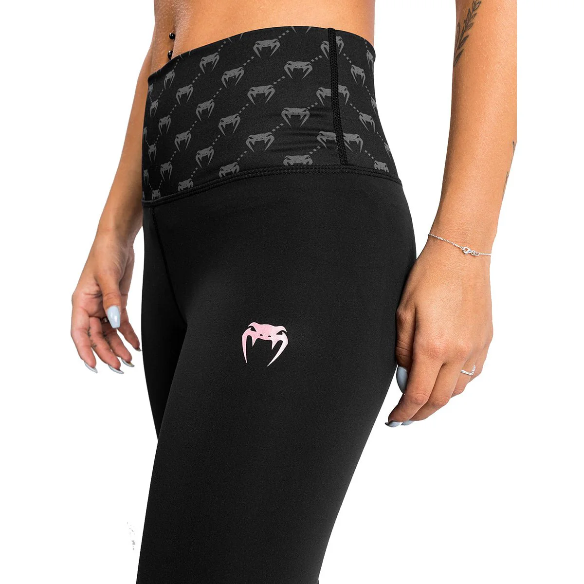 Venum Women's Monogram 7/8 Leggings - Black/Pink/Gold - Image 4