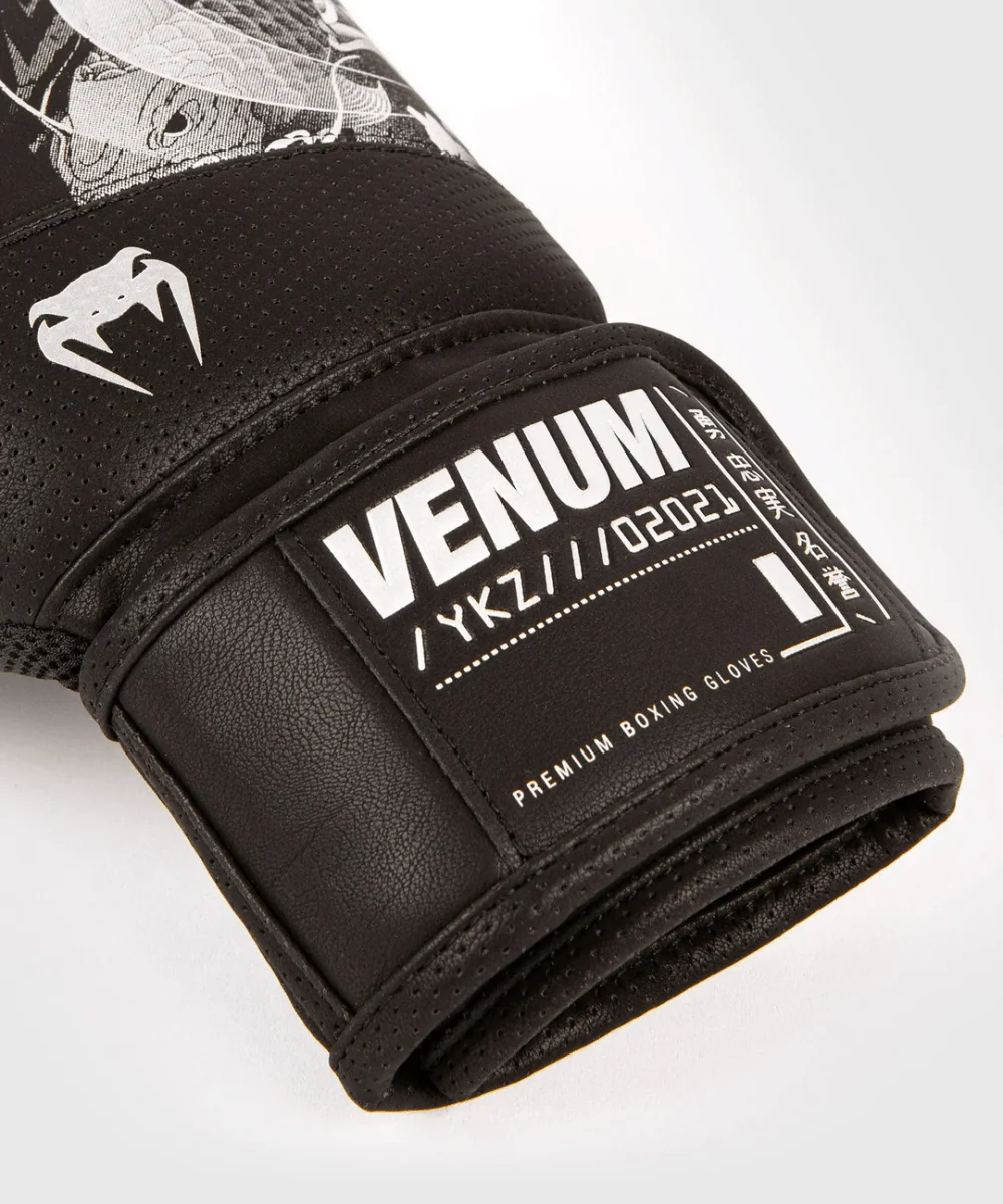 Venum YKZ21 Hook and Loop Boxing Gloves - Black/Black - Image 4