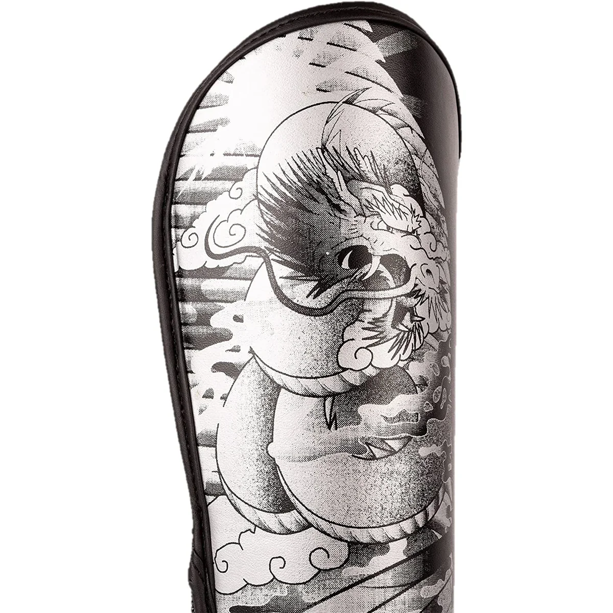 Venum YKZ21 Kid's Protective Shin Instep Guards - Black/White - Image 3