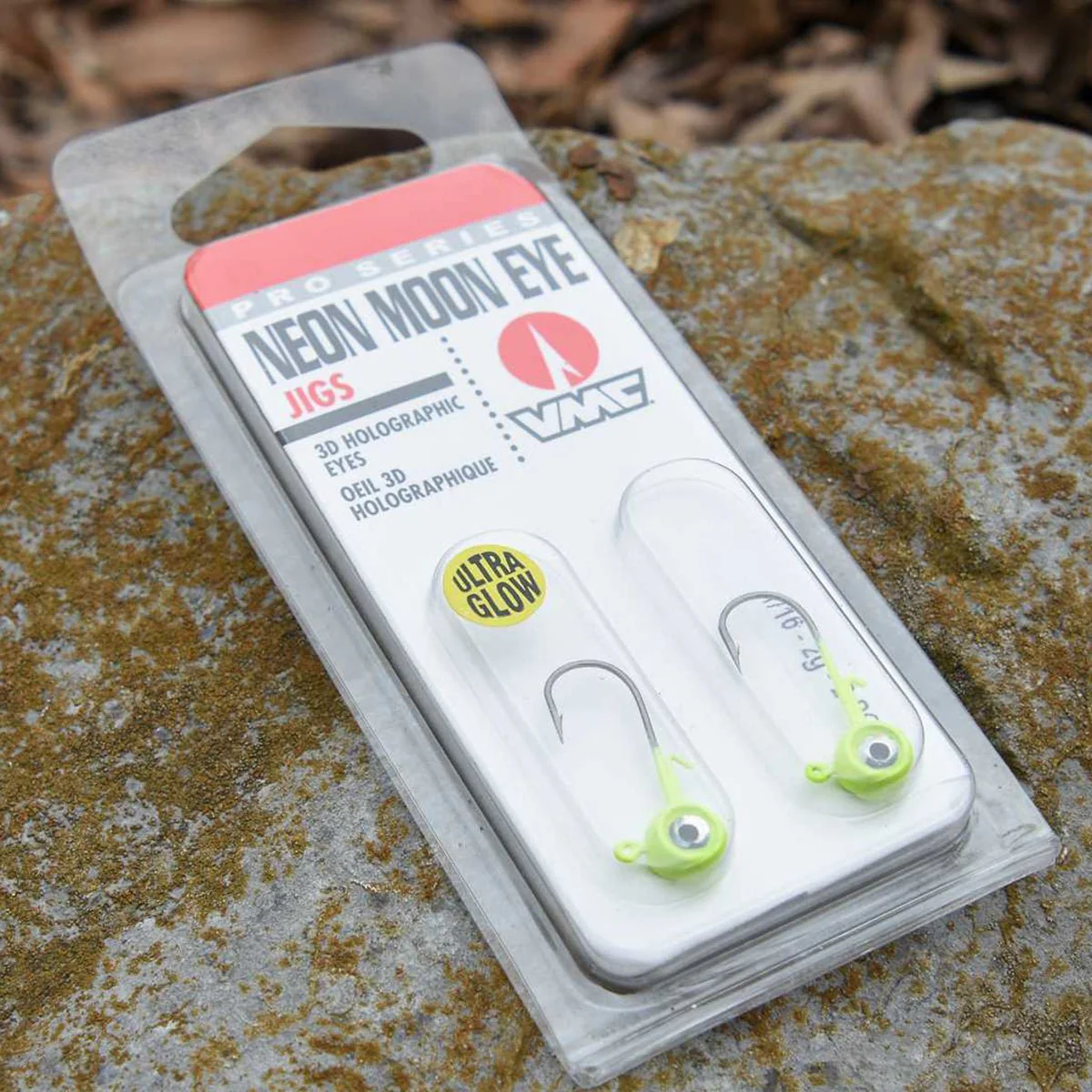 VMC Neon Moon Eye 1/4 Oz. 3D Holographic Jig - 4 Pack - Redtail Chub - Image 4