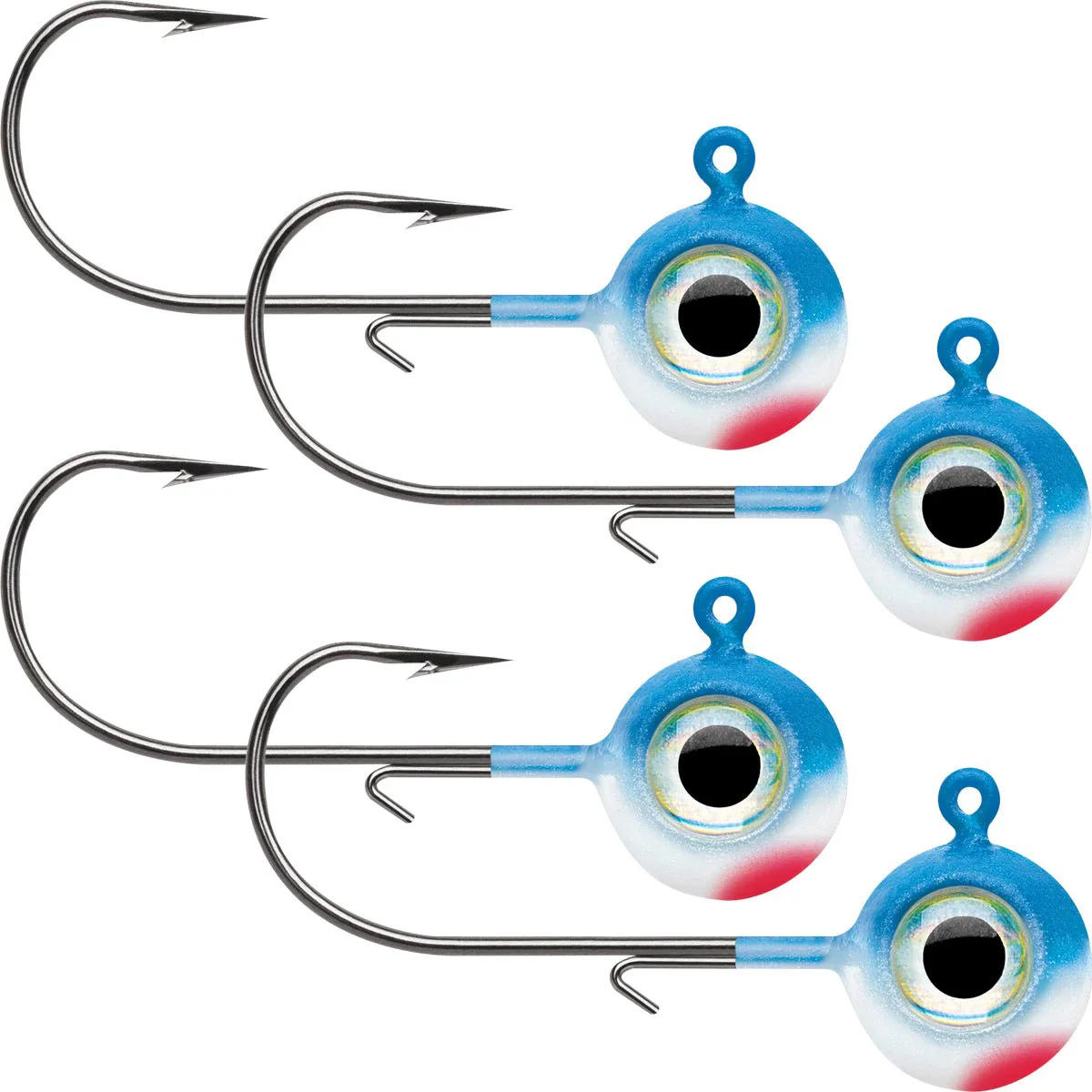 VMC Neon Moon Eye 1/8 Oz. 3D Holographic Jig - 4 Pack - Blue White