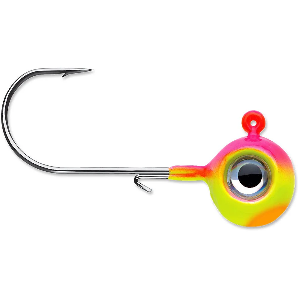 VMC Neon Moon Eye 1/8 Oz. 3D Holographic Jig - 4 Pack - Bubble Gum - Image 2