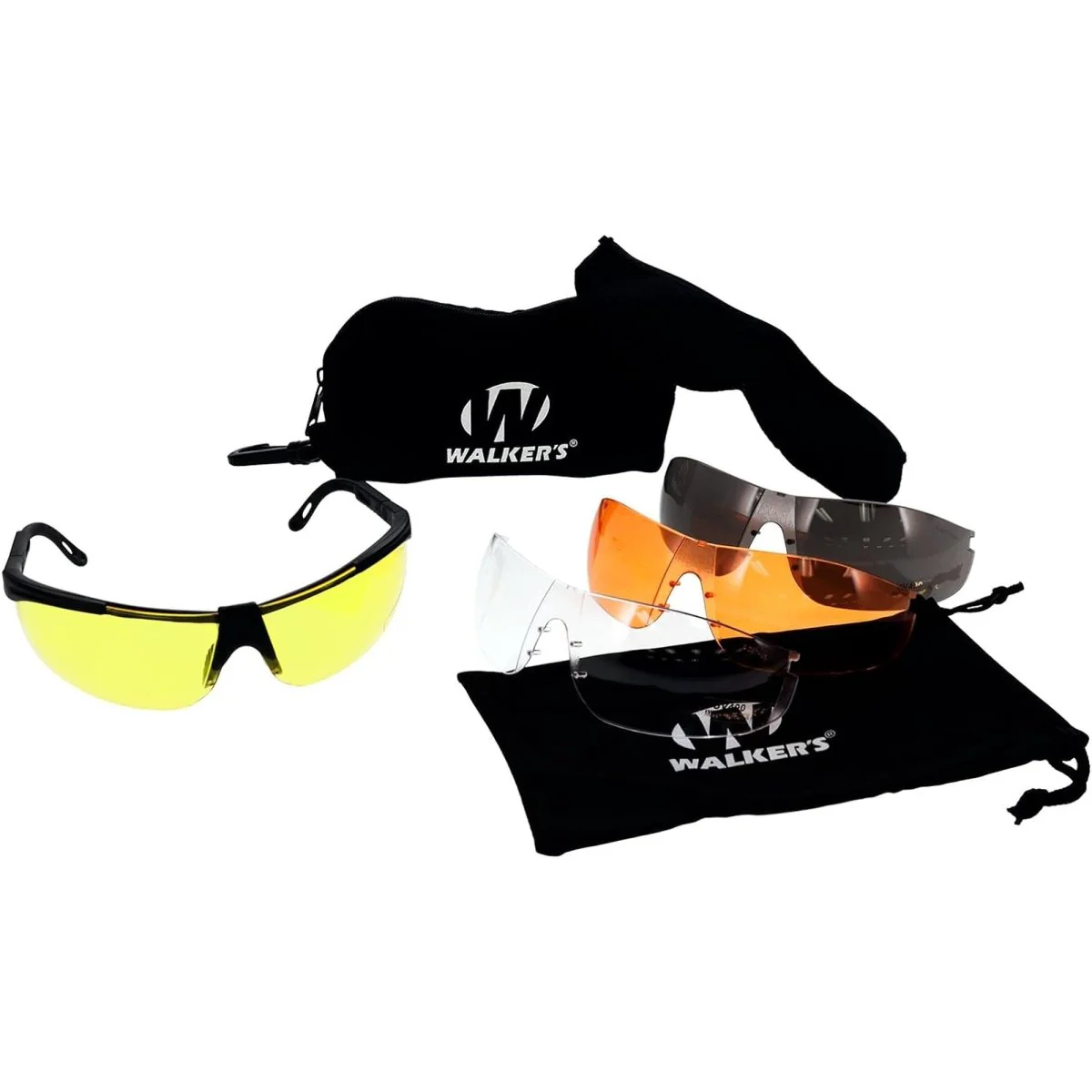 Walker's Sport Glasses w/4 Interchangeable Lenses - Clear/Amber/Yellow/Smoke Grey - Image 5