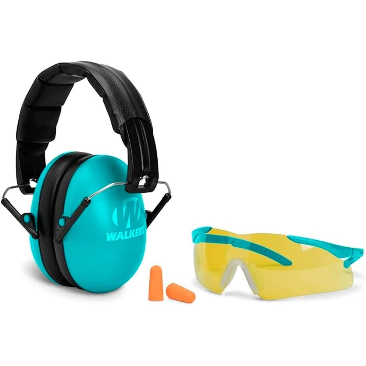 Walker's Youth and Women Combo Kit, Passive Muffs, Sport Glasses and Foam Tips - Image 4
