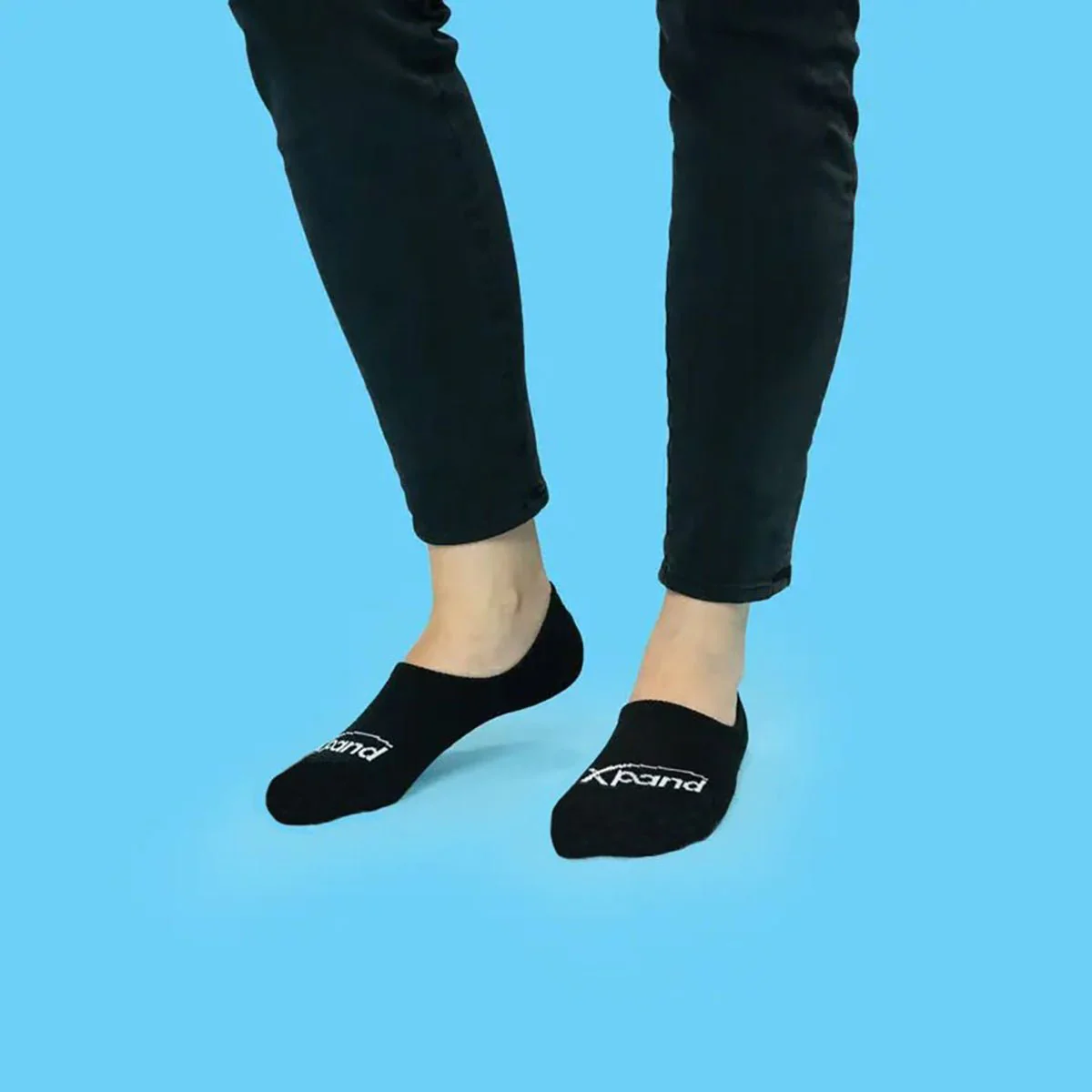 Xpand Laces Cushioned No-Show Casual Socks - Black - Image 3