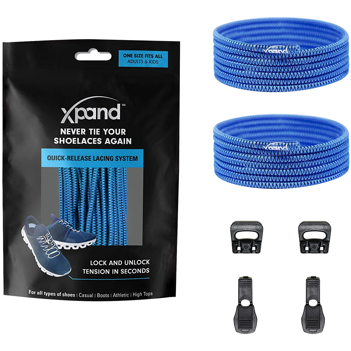 Xpand Laces No-Tie Quick-Release Elastic Shoelaces - Image 11