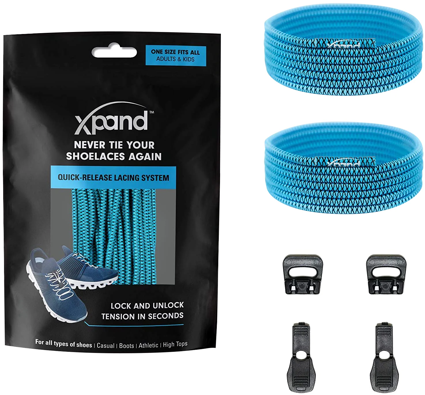 Xpand Laces No-Tie Quick-Release Elastic Shoelaces - Image 13