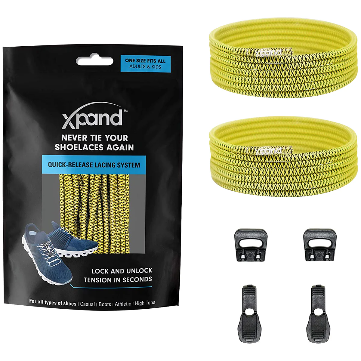 Xpand Laces No-Tie Quick-Release Elastic Shoelaces - Image 19