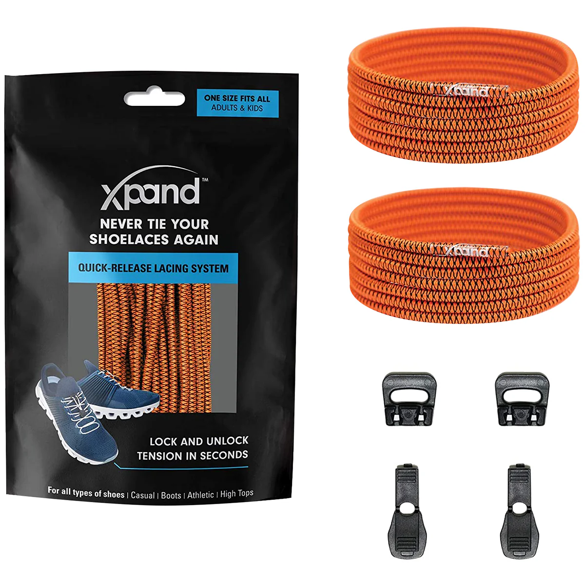 Xpand Laces No-Tie Quick-Release Elastic Shoelaces - Image 21