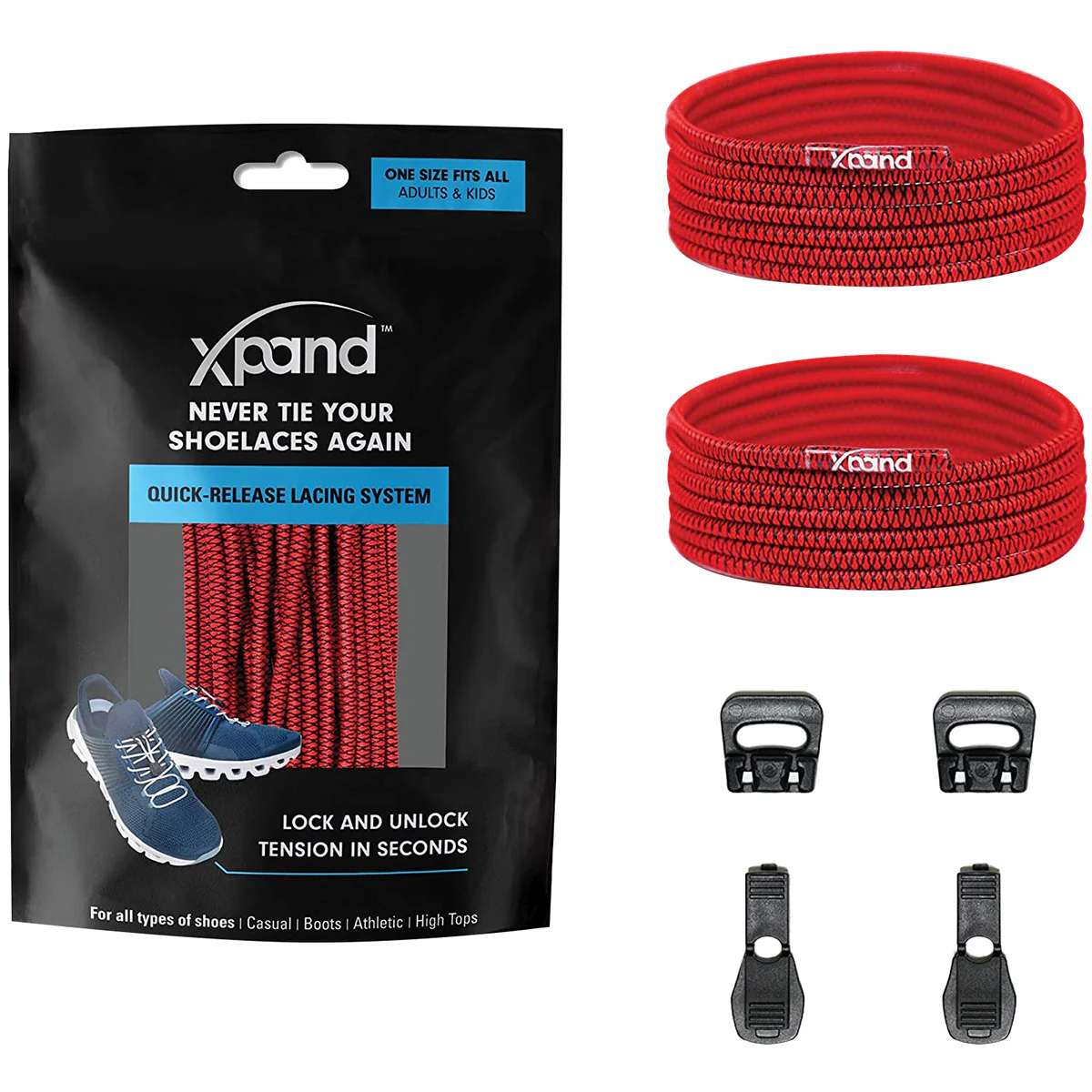 Xpand Laces No-Tie Quick-Release Elastic Shoelaces - Image 25
