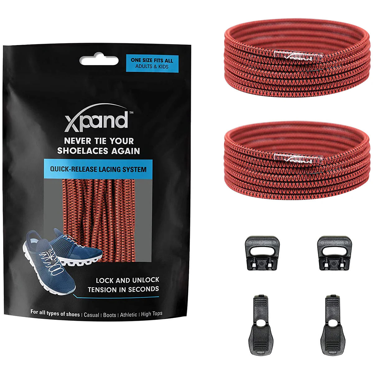 Xpand Laces No-Tie Quick-Release Elastic Shoelaces - Image 27