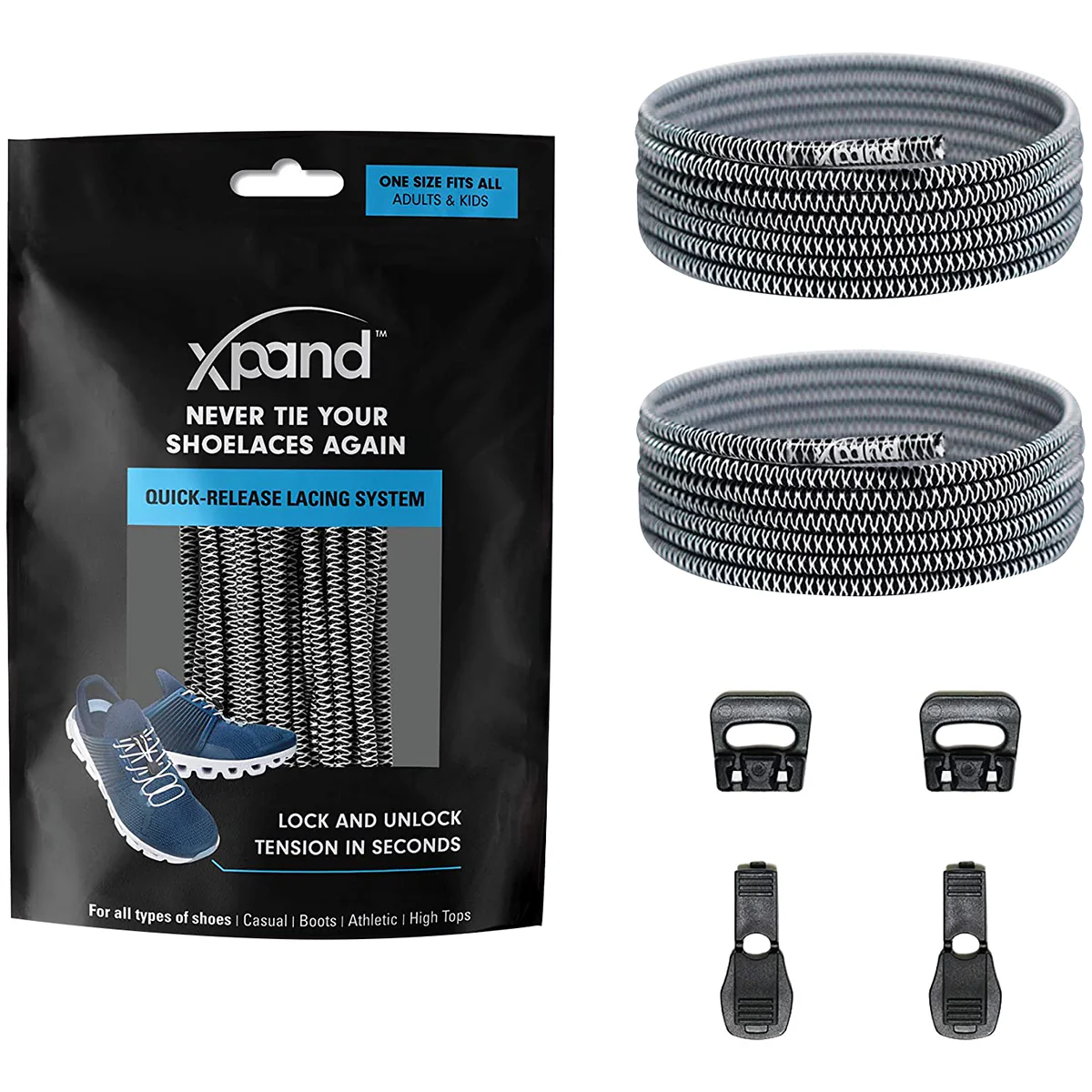 Xpand Laces No-Tie Quick-Release Elastic Shoelaces - Image 29